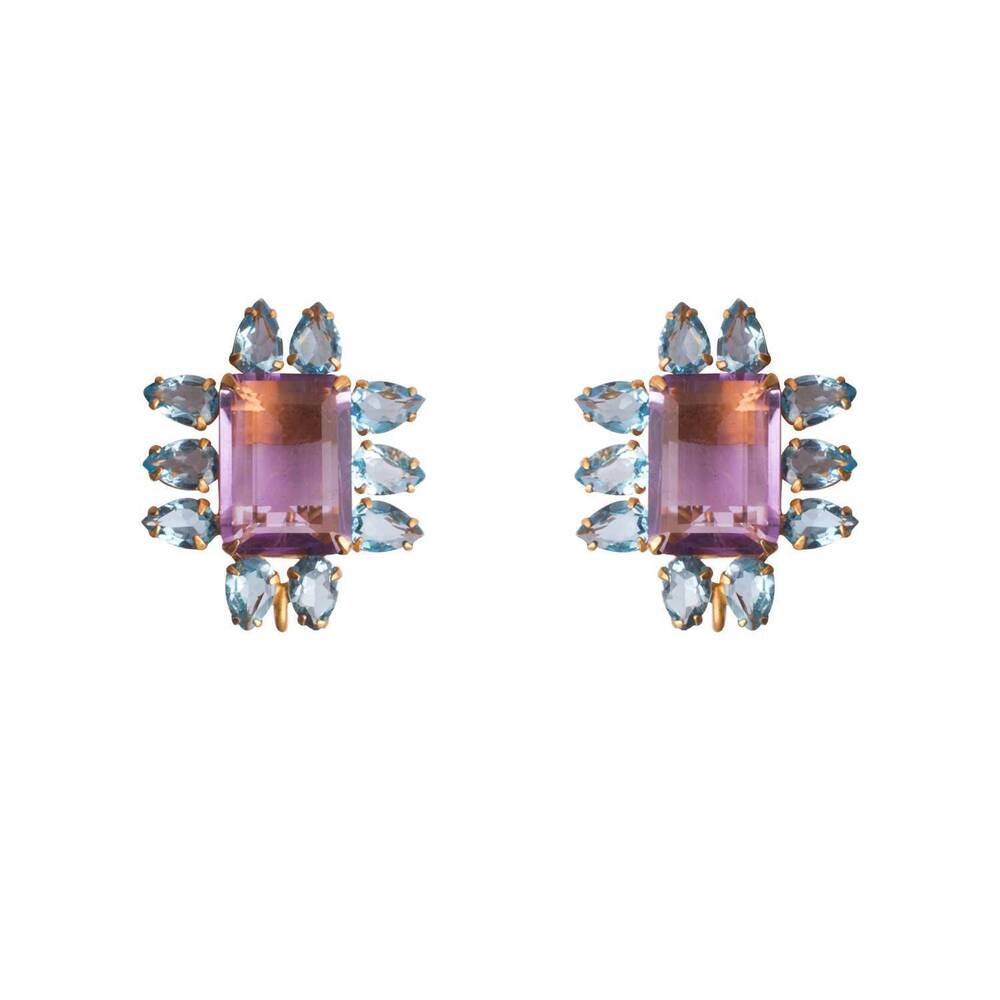 NEW BOUNKIT women's lucille studs in purple